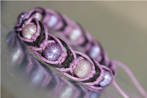 Náramek makramé/shamballa — foto 3
