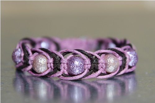 Náramek makramé/shamballa — foto 2