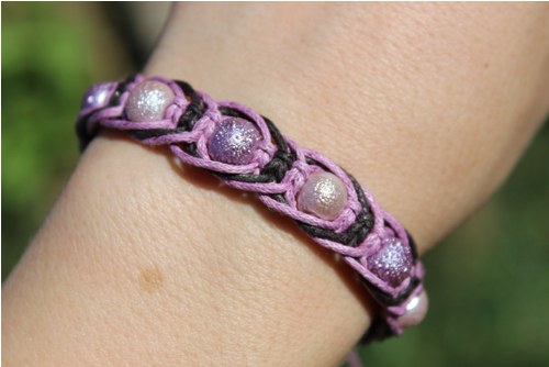 Náramek makramé/shamballa — foto 5
