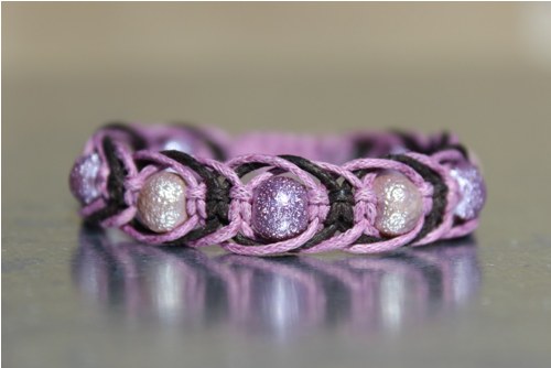 Náramek makramé/shamballa — foto 6