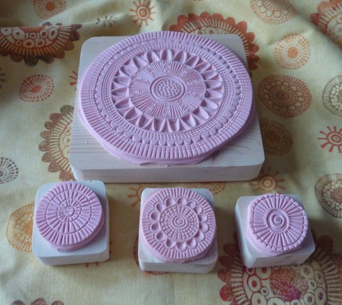Ornamentální razítka na textil — foto 3
