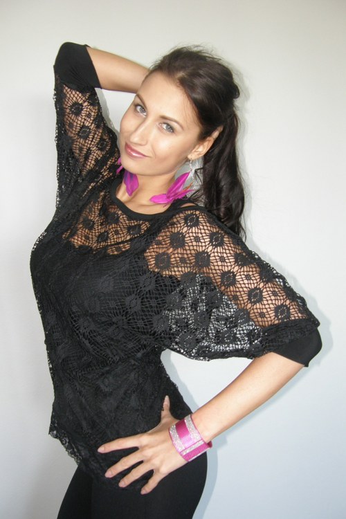Černá síťovaná halenka — foto 2