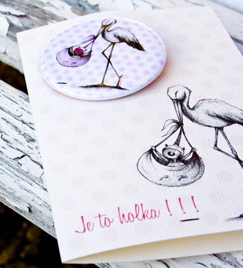 " PlackoidníPřání "- Je to HOLKA !!!.-čáp — foto 3
