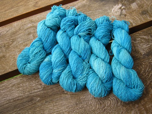 Buretové hedvábí 100g 3mm - "Aqua" — foto 2