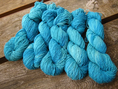 Buretové hedvábí 100g 3mm - "Aqua" — foto 3