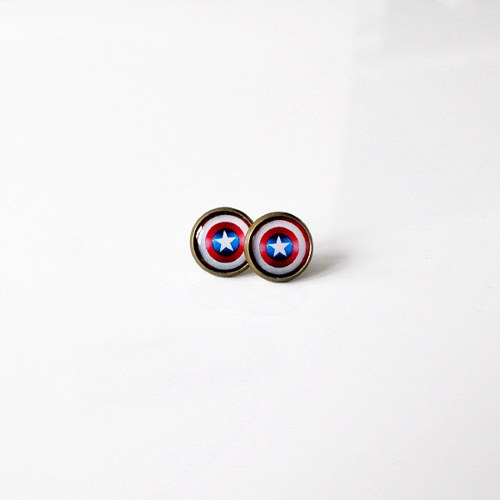 Náušnice 'Captain America' Grunge — foto 2