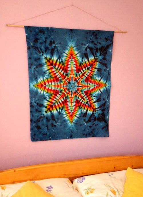 Mandala - batikovaná tapiserie — foto 2