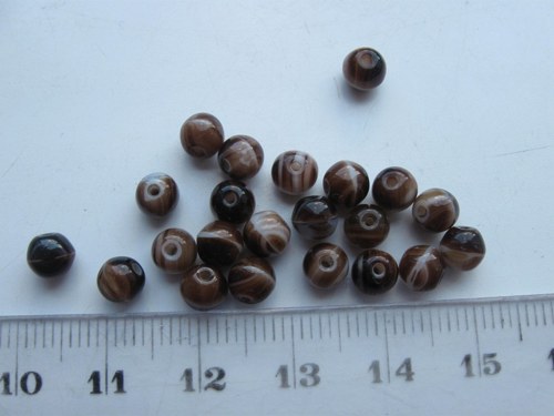 Hnědé korálky - 30 ks — foto 2