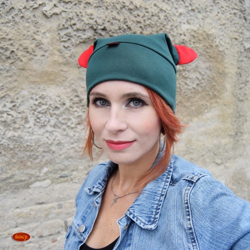 Novinka - zelená čepice z úpletu - myšáková — foto 2