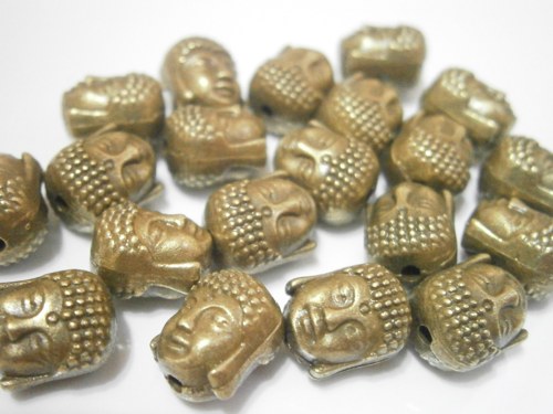 Kovový korálek "Buddha" - bronzový (2ks) — foto 2