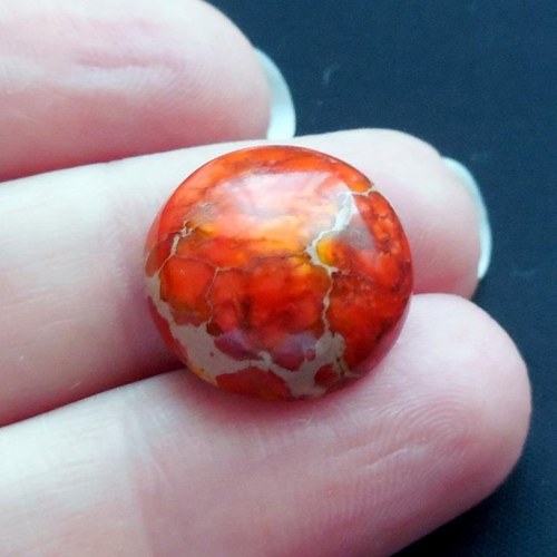 Variscit - kabošon (16 x 16 x 7 mm) — foto 2