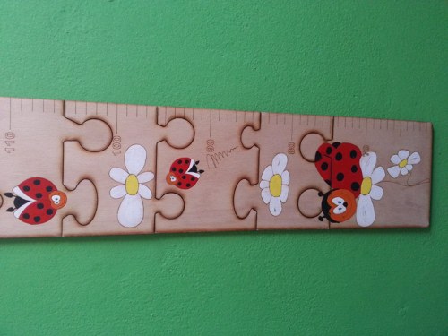Dětský dřevěný metr - puzzle Beruška — foto 2