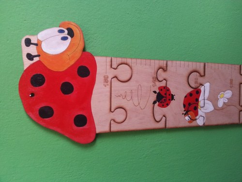Dětský dřevěný metr - puzzle Beruška — foto 3