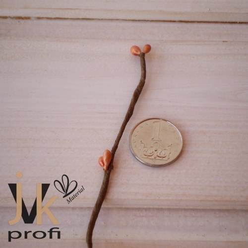 Provázek s perličkami - oranžové — foto 5