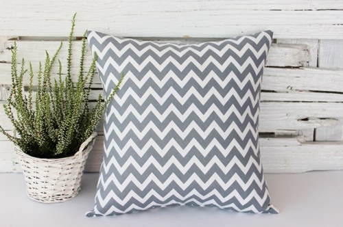 Povlak na polštář "Simple Chevron" šedá — foto 2