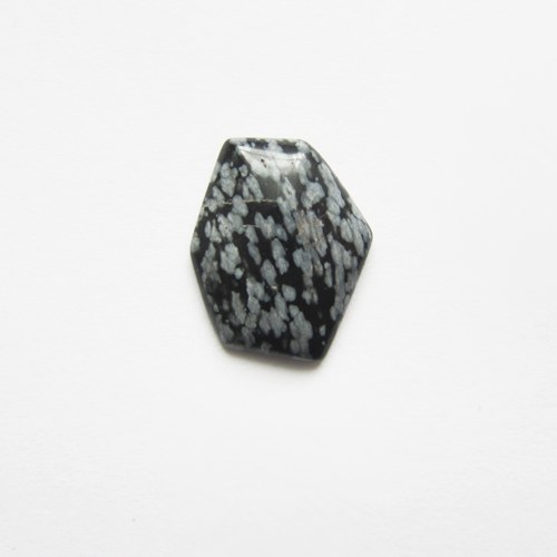 Kabošon obsidián vločkový, 17x13x4 — foto 2