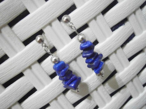 Náušnice s minerály (Lapis Lazuli) — foto 4
