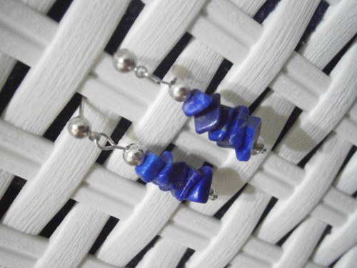 Náušnice s minerály (Lapis Lazuli) — foto 5