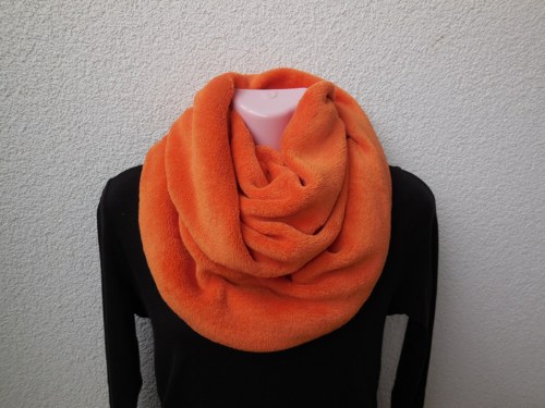 Fleecový nákrčník - tm.oranžový — foto 2