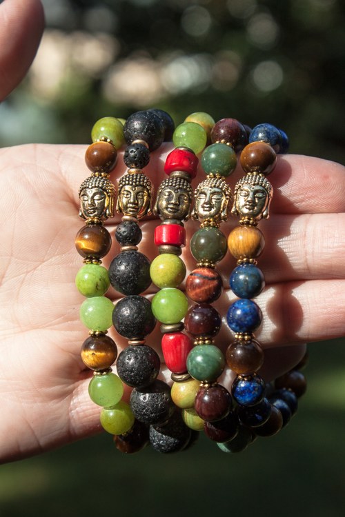 Buddha náramek - nefrit a tygří oko — foto 2