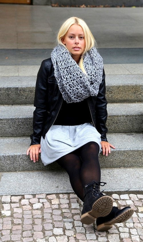 Úpletová podzimní sukně — foto 3
