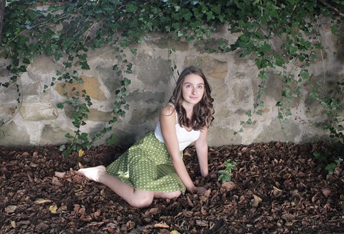 Sukně zelená s puntíky — foto 2