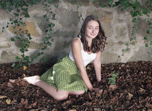 Sukně zelená s puntíky — foto 6