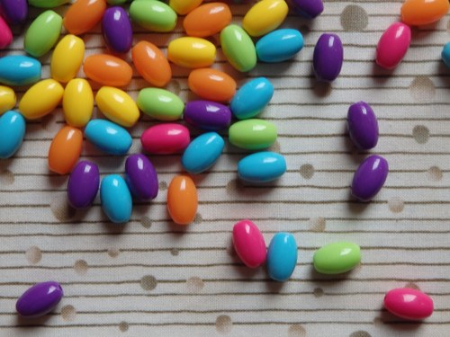 Korálky plastové - Olivy mix — foto 2