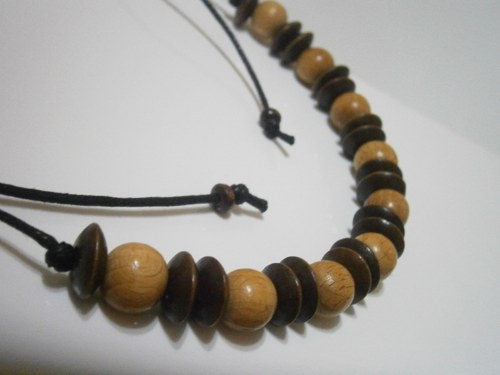 Dřevěné korále - náhrdelník (Unisex) — foto 5