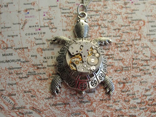 ŽELVA.................STEAMPUNKOVÝ PŘÍVĚSEK — foto 2