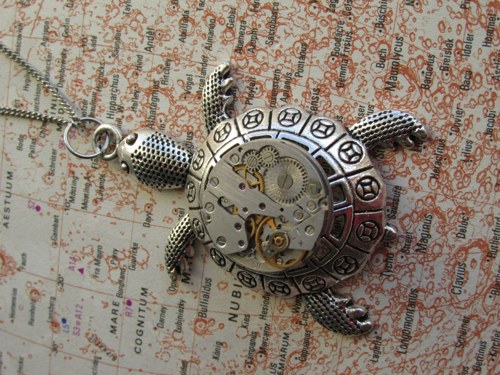 ŽELVA.................STEAMPUNKOVÝ PŘÍVĚSEK — foto 4