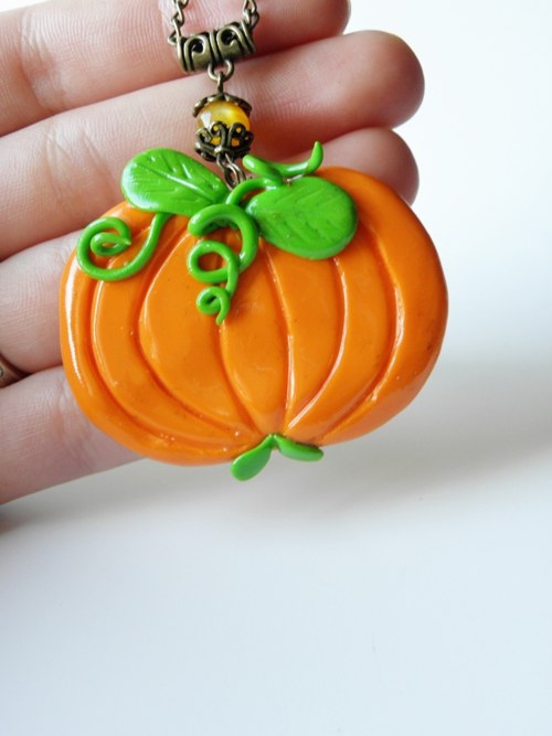 Halloweenská dýně •náhrdelník• — foto 2