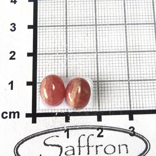 Rodochrozit Argentina Extra, pár 8x10mm, č.03 — foto 2