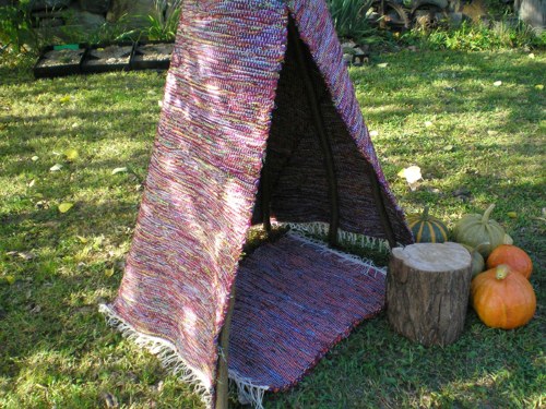 Přijdu hned...tkané tee pee stan — foto 3