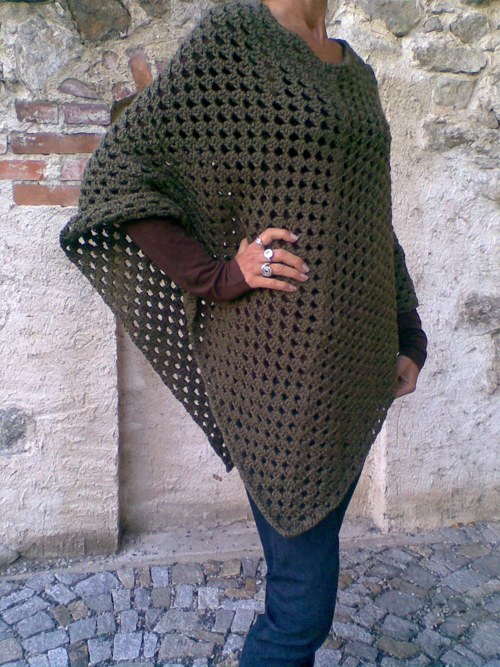 Hřejivé pončo... "khahi" — foto 2