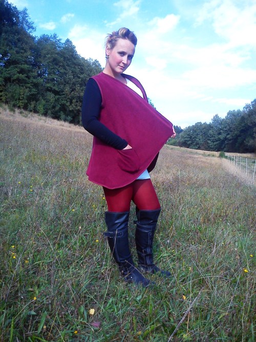 Fleesová vestička_bordo — foto 2