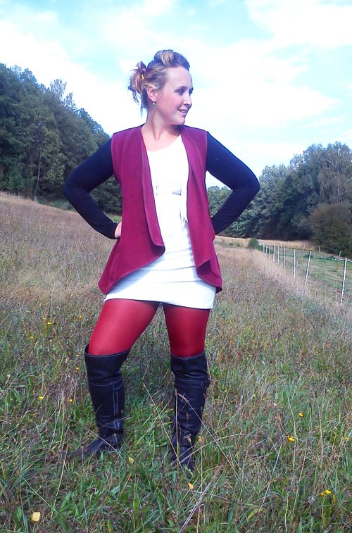 Fleesová vestička_bordo — foto 6