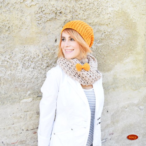 Žlutá háčkovaná hučka - okrová houmleska — foto 2