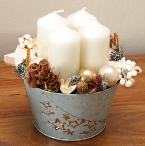 Adventní svícen v přírodním — foto 3