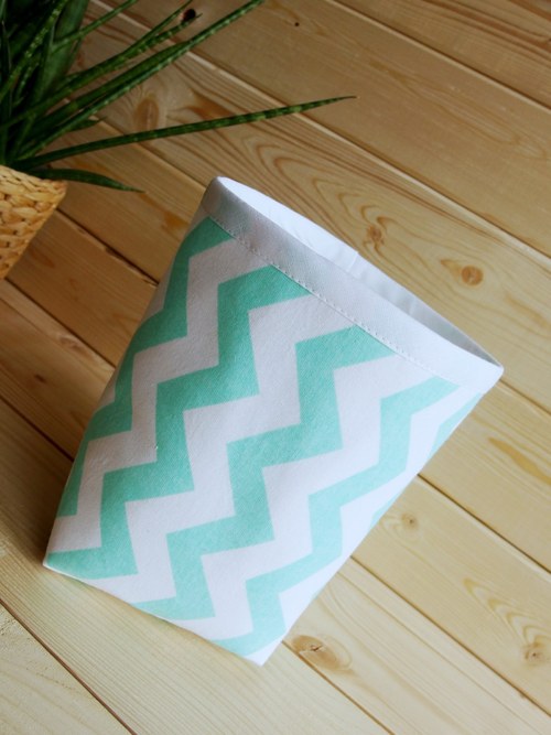 Košíček mentolový chevron — foto 2