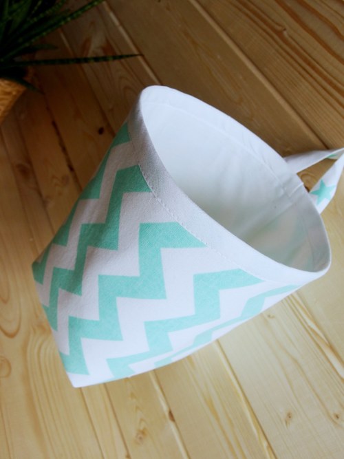 Košíček mentolový chevron — foto 3