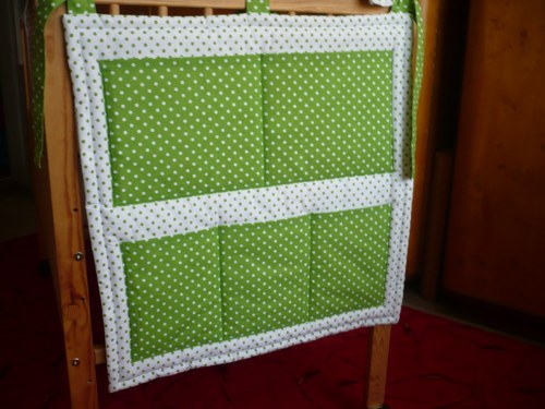Kapsář k postýlce ZELENÉ PUNTÍKY, 60x60 — foto 2