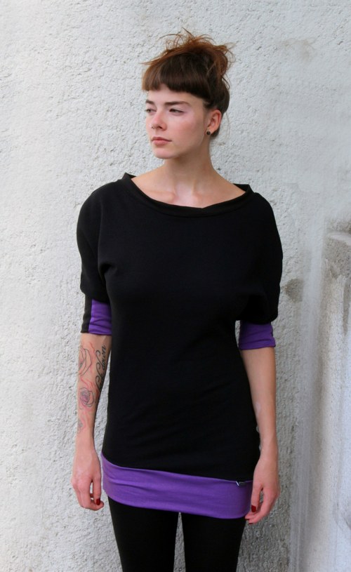 Šaty A•SYMATRIX violet - odhalená záda — foto 3