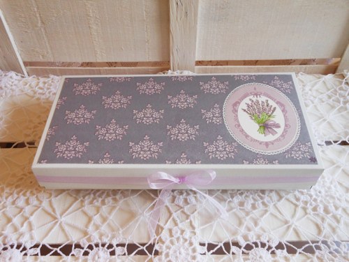 LEVANDULOVÁ ELEGANCE - krabička 21x10x3 cm — foto 3