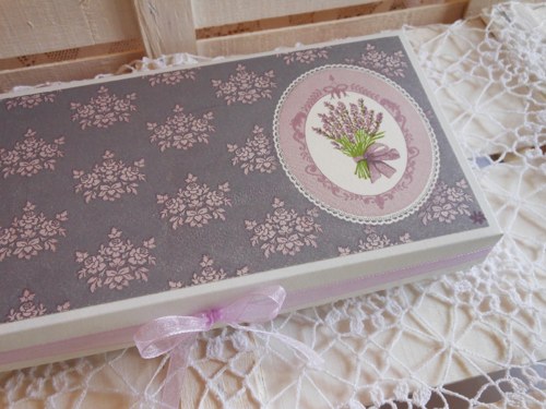 LEVANDULOVÁ ELEGANCE - krabička 21x10x3 cm — foto 6