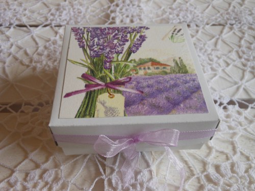 LÁN LEVANDULÍ - dárková krabička 8x8x3 cm — foto 5