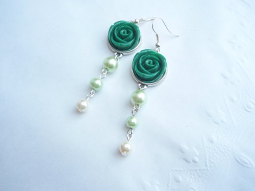 Elegantní zelené - náušnice — foto 3