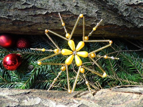 Zlatá hvězda, průměr 12 cm — foto 2