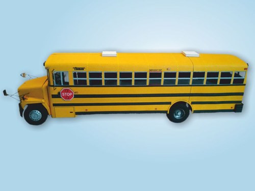 Papírový model - americký školní autobus — foto 2