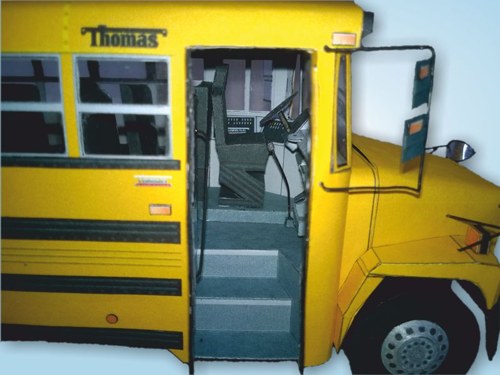 Papírový model - americký školní autobus — foto 3